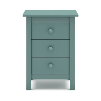 Noptiera de copii in culoarea petrolului din lemn masiv de pin Max - Marckeric imagine