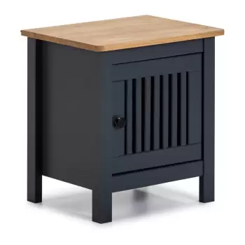 Noptiera din lemn Marckeric Bruna, gri imagine