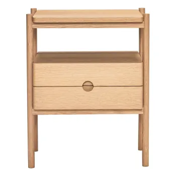 Noptiera in culoare naturala cu aspect de lemn de stejar Appeal - Hubsch imagine