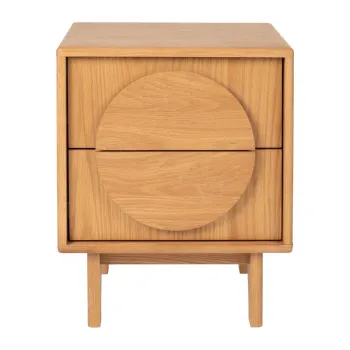 Noptiera in culoare naturala cu aspect de lemn de stejar Groove - Zuiver imagine