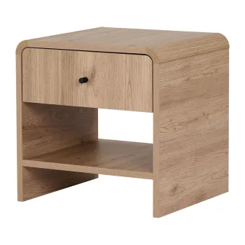 Noptiera in culoare naturala deschisa cu aspect de lemn de stejar Parila - Nordure imagine