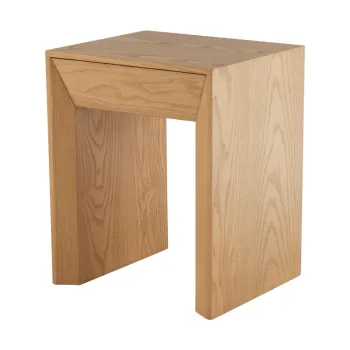 Noptiera in culoare naturala deschisa cu aspect de lemn de stejar Sunnemo - Jotex imagine
