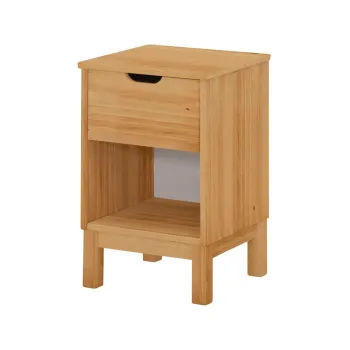 Noptiera in culoare naturala din lemn de pin Post - Storaa imagine