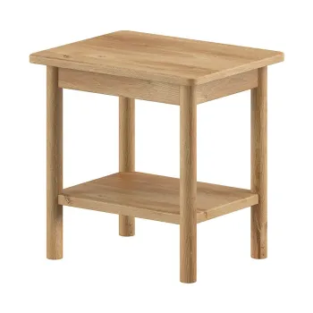 Noptiera in culoare naturala din lemn de stejar Olive - Vipack imagine