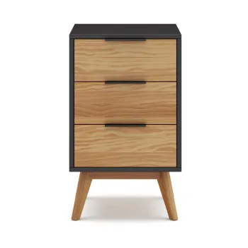 Noptiera in culoare naturala din lemn masiv de pin Lavis - Marckeric imagine