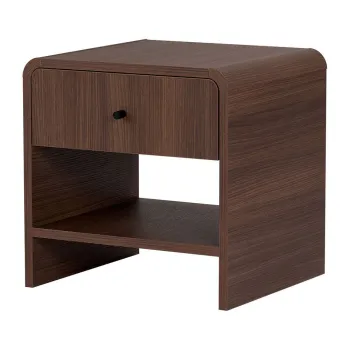 Noptiera in culoare naturala inchisa cu aspect de lemn de nuc Parila - Nordure imagine