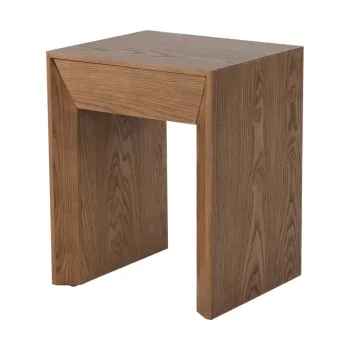 Noptiera in culoare naturala inchisa cu aspect de lemn de nuc Sunnemo - Jotex imagine