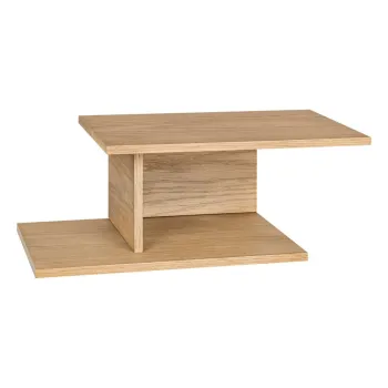 Noptiera in culoare naturala suspendata/cu rafturi cu aspect de lemn de stejar Tann - noo.ma imagine