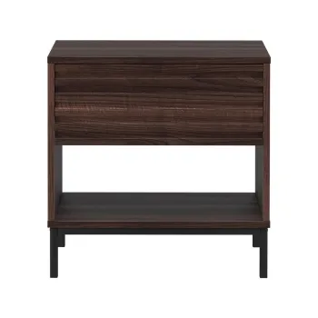 Noptiera maro inchis cu blat cu aspect de lemn de nuc Celine - Storaa imagine