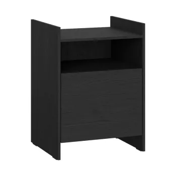 Noptiera neagra cu rafturi Toopt - noo.ma imagine