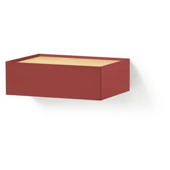 Noptiera rosie suspendata cu blat cu aspect de lemn de stejar Arista - Teulat imagine