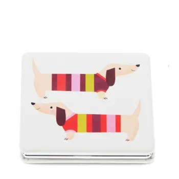 Oglinda cosmetica de marire 7x7 cm Sausage Dog - Rex London imagine