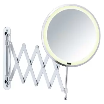 Oglinda cosmetica de perete cu suport telescopic si LED Wenko Barona imagine