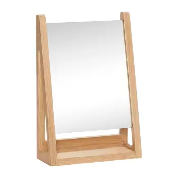 Oglinda cosmetica din lemn de stejar H?bsch Natur, 22 x 32 cm imagine