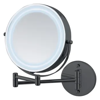 Oglinda cosmetica (marire 5x) cu led/de marire o 25,5 cm Lumi - Wenko imagine