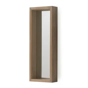 Oglinda cu rama de perete din lemn paulownia Geese Pure, 62 x 22 cm imagine