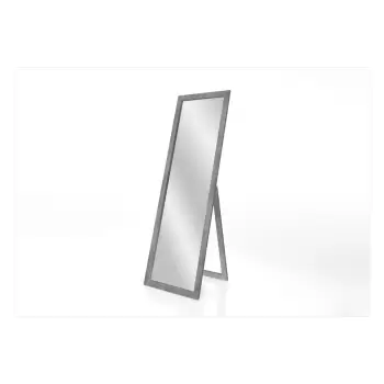 Oglinda cu suport si rama Styler Sicilia, gri, 46 x 146 cm imagine