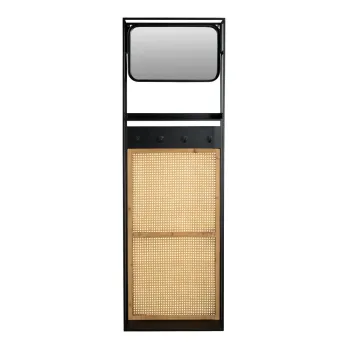 Oglinda de perete cu raft si cuier 53x165 cm Langres - Dutchbone imagine