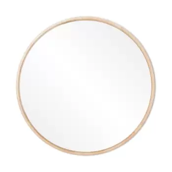 Oglinda de perete cu rama din lemn masiv de stejar Gazzda Look, ? 32 cm imagine