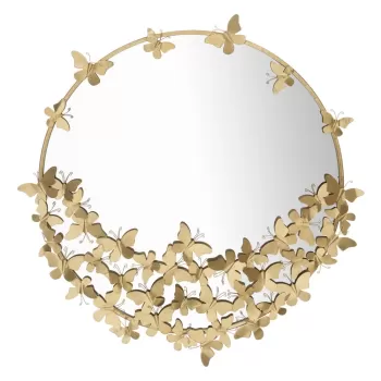 Oglinda de perete Mauro Ferretti Round New, o 91 cm, auriu imagine