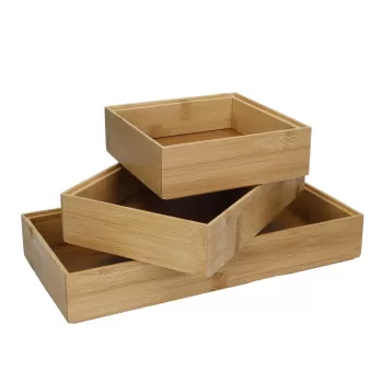 Organizatoare de sertare din bambus in set de 3 Copco - Kitchen Craft imagine