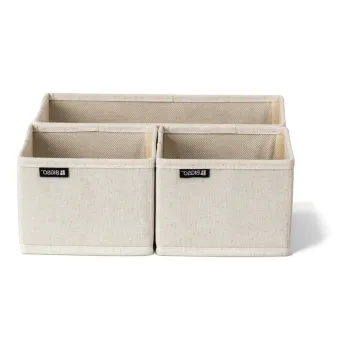 Organizatoare pentru sertare 3 buc. din material textil Soft Storage - Bigso imagine