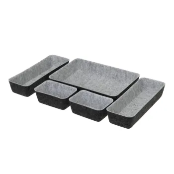 Organizatoare pentru sertare 5 buc. din material textil - Casa Seleccion imagine