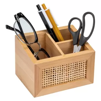 Organizator baie din bambus Wenko Allegre, 12 x 9 cm imagine