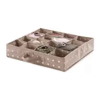 Organizator cu 16 compartimente pentru sertare, Compactor Dots, bej imagine
