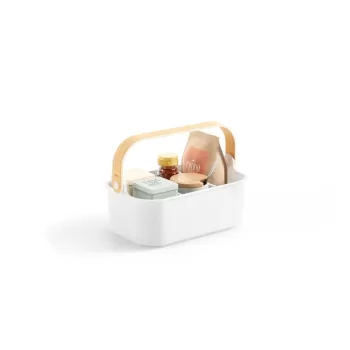 Organizator de baie alb din plastic Bellwood - Umbra imagine
