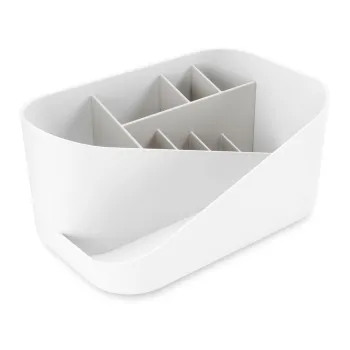 Organizator de baie alb pentru cosmetice din plastic Glam - Umbra imagine