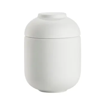 Organizator de baie alb pentru dischete demachiante din gresie ceramica Sensu - Zone imagine
