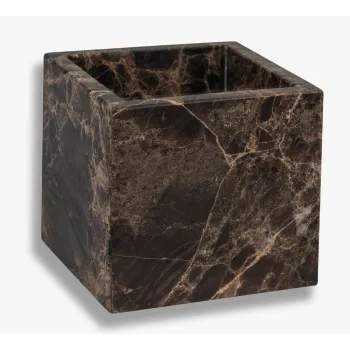 Organizator de baie maro inchis pentru dischete demachiante din marmura Marble - Mette Ditmer Denmark imagine