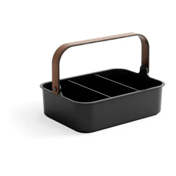 Organizator de baie negru din plastic reciclat Bellwood - Umbra imagine