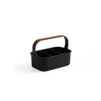 Organizator de baie negru din plastic reciclat Bellwood - Umbra imagine