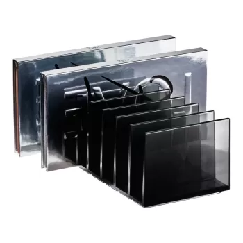 Organizator de baie negru mat pentru cosmetice din plastic reciclat Palette Station - iDesign imagine