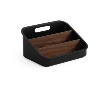 Organizator de baie negru pentru cosmetice din plastic reciclat Bellwood - Umbra imagine