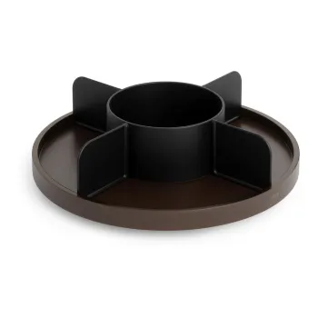 Organizator de baie negru pentru cosmetice/rotativ din lemn Bellwood - Umbra imagine