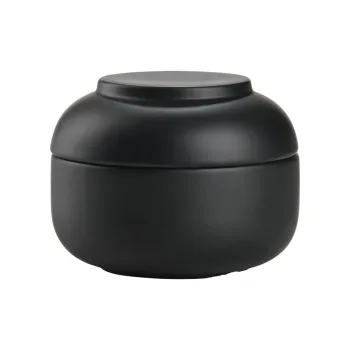 Organizator de baie negru pentru dischete demachiante din gresie ceramica Sensu - Zone imagine