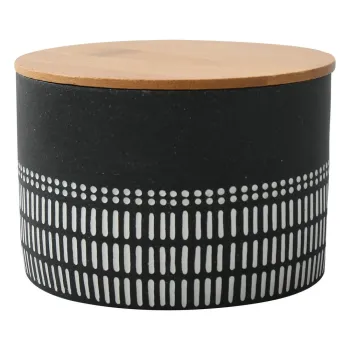 Organizator de baie negru pentru dischete demachiante din polirasina Yuma - Spirella imagine