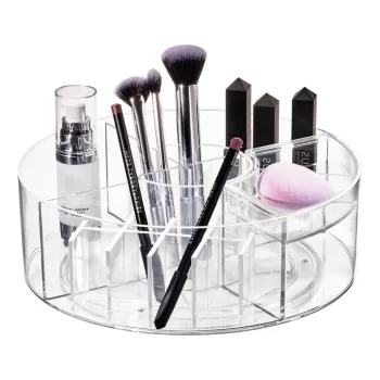 Organizator de baie pentru cosmetice din plastic reciclat Cosmetic Carousel - iDesign imagine