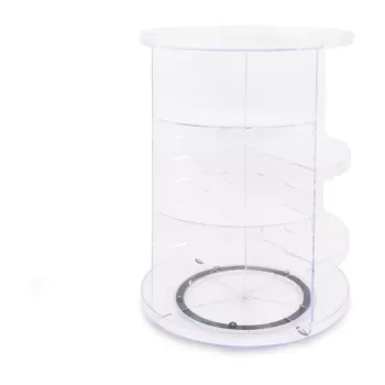 Organizator de baie transparent pentru cosmetice din plastic - Hermia imagine