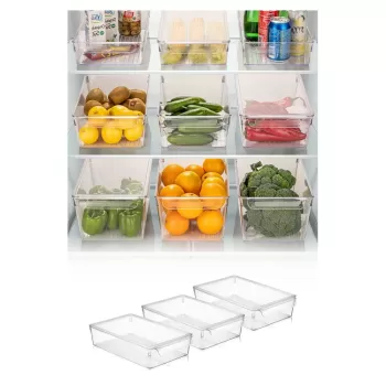 Organizator de frigider 3 buc. din plastic - Hermia imagine