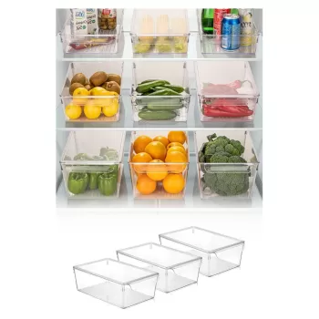 Organizator de frigider 3 buc. din plastic - Hermia imagine