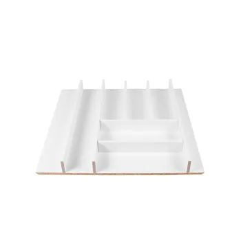 Organizator de tacamuri alb 48 x 47 cm Wood Line - Elletipi imagine
