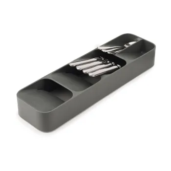 Organizator de tacamuri gri din plastic 11 x 39,5 cm Duo - Joseph Joseph imagine