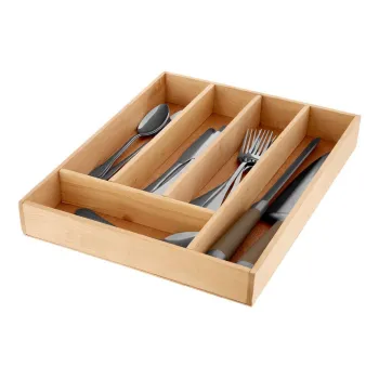 Organizator de tacamuri in culoare naturala din lemn 30 x 38 cm - Premier Housewares imagine