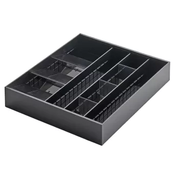 Organizator de tacamuri negru din plastic 47.5 x 35 cm - YAMAZAKI imagine