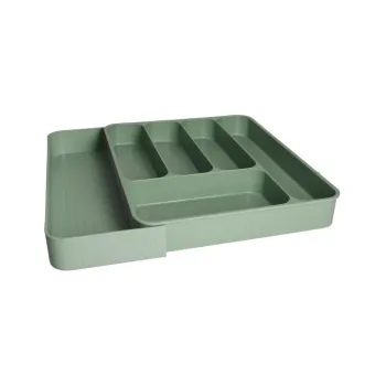 Organizator de tacamuri verde salvie ajustabil din plastic 39 x 43,5 cm - Brandani imagine