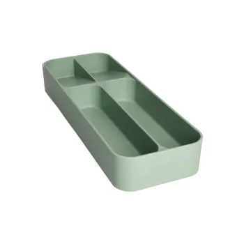 Organizator de tacamuri verde salvie din plastic 13,5 x 39 cm - Brandani imagine